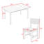 Ensemble de salle à manger rustique 5 pièces avec table en bois et 4 chaises rembourrées-1876784236-1876784238