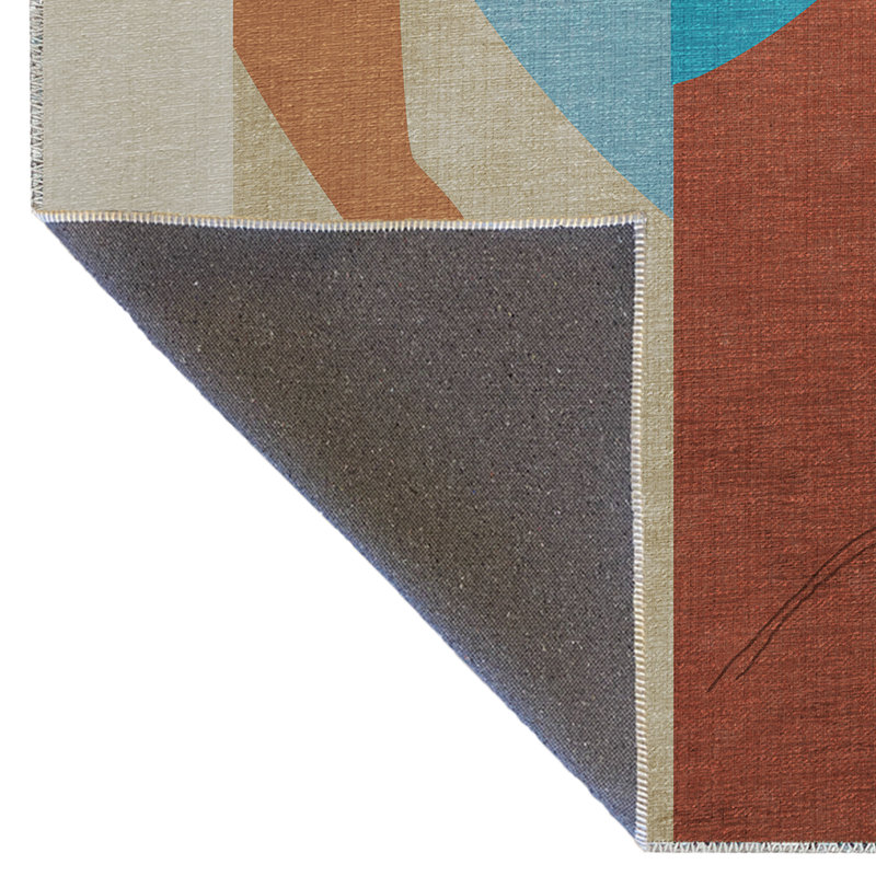 Tapis décoratif multicolore, Tapis de couloir 3 pi 3,37 po x 9 pi 10,11 po