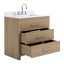 TileBar Studio Vanities Edison Medium Ash Vanity with White Quartz Top-408961841