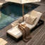 Ensemble de chaises longues d'extérieur inclinables 79 po avec coussins Leite-971686894-950680936