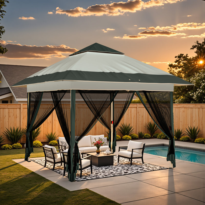 Abri pour abri de jardin Pop Up, Gris foncé, 10 pi x 10 pi