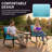 2PC Outdoor Rocking Chairs Seating Group With Cushions & Coffee Table-1167955459