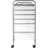 12-Drawer Rolling Storage Cart With Locking Wheels, Semi-Transparent Plastic Drawers, And Durable Work Surface For Home, Office, Or Craft Organization