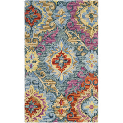 Tomo Hand Hooked Wool Floral Rug