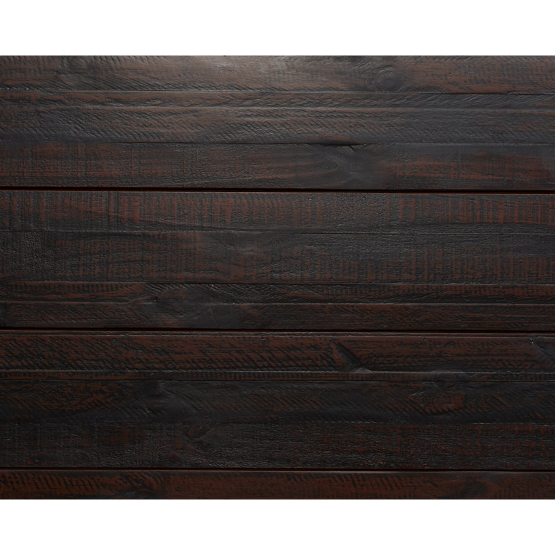Lanora Solid Wood Panel Bed, Queen, Walnut