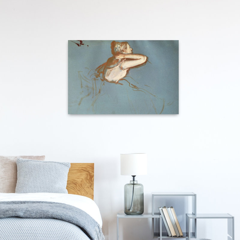 " View Of A Dancers Profile, C.1899 Abstract Contemporary Wall Art Print " by Edgar Degas, H 24 po x l 36 po