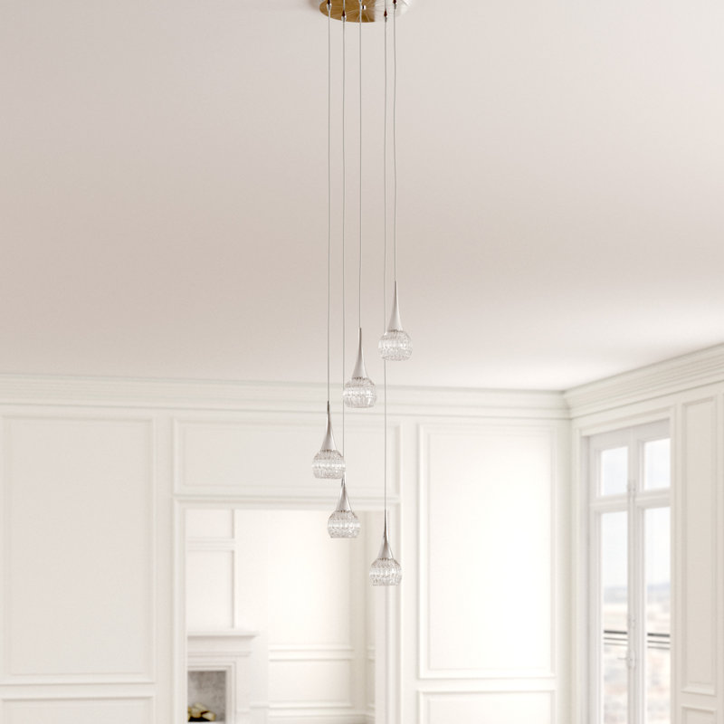Loehr 5 - Light Cluster Pendant, Chrome