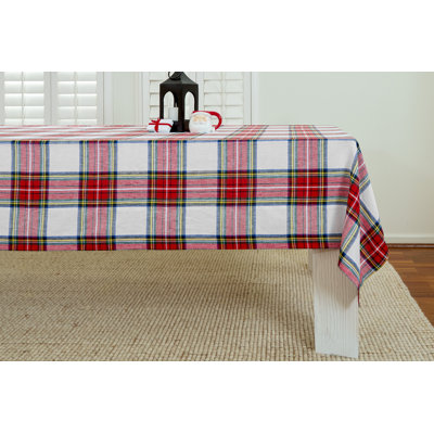 Stewart Plaid - 100% Pure Linen Christmas Tablecloth