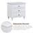 28" Painted Nightstand With 3 Drawers-1239920912