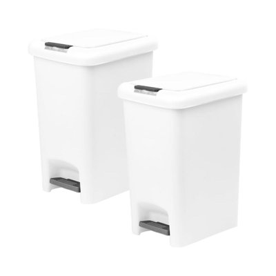 Ensemble de 2 petites poubelles à pédale superposées 10 pi Superio