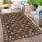 8' x 10' Waterproof Reversible Outdoor Rug, Plastic Straw Weave, Lightweight and Easy-Clean Patio Mat for Deck, Backyard, Camping or RV Use, Brown Coffee-422947558-422947557