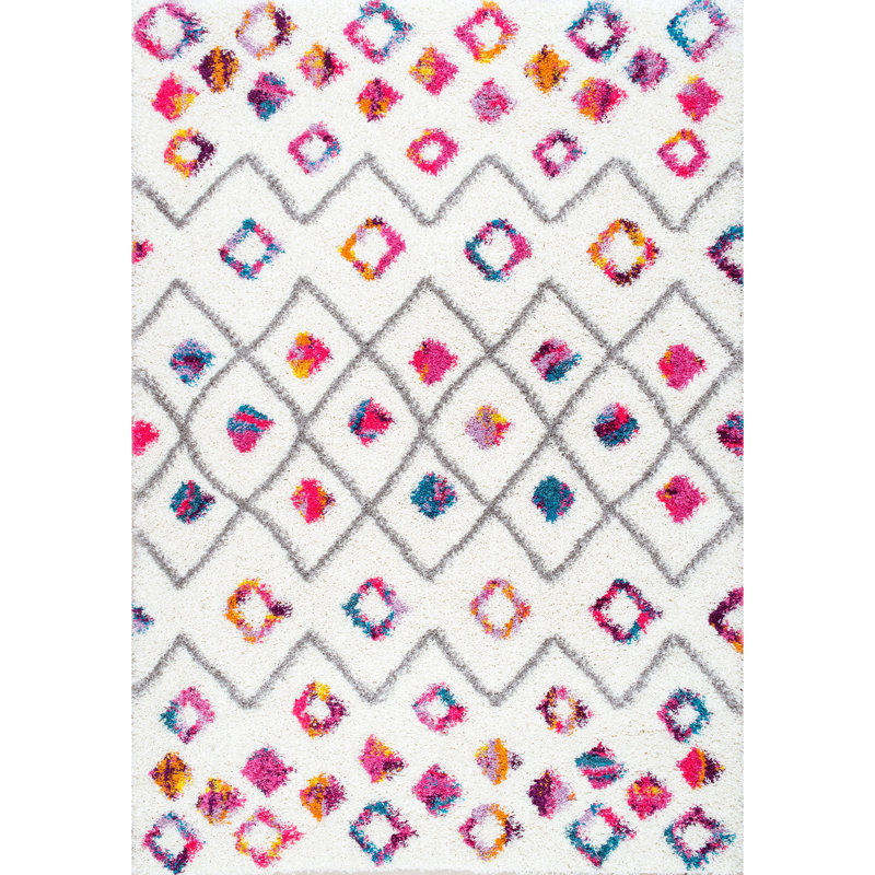 Abramson Moroccan Polypropylene Rug, Rectangle 3'3" x 5'