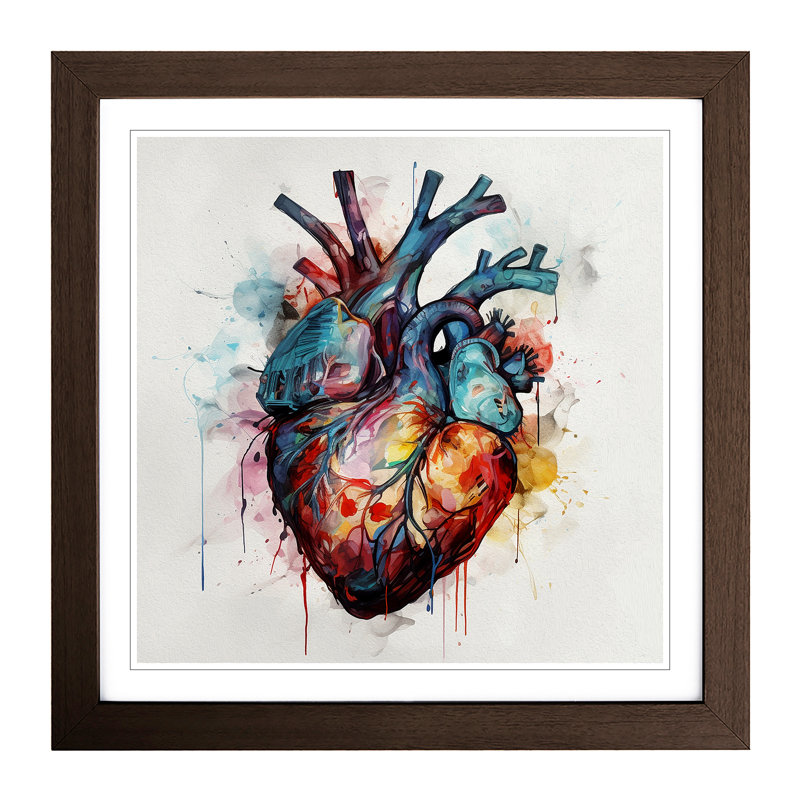 Single Picture Frame Print on Wood, Walnut
