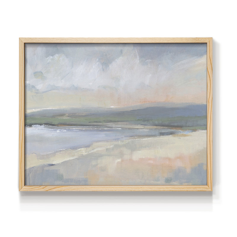 Étude côtière I - reproduction encadrée - réarmable, Naturel, H 22 po x l 28 po