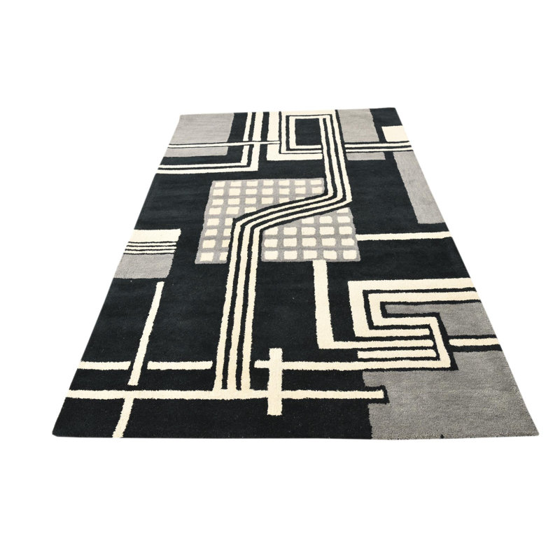 Tapis noir 5 x 8 Powley