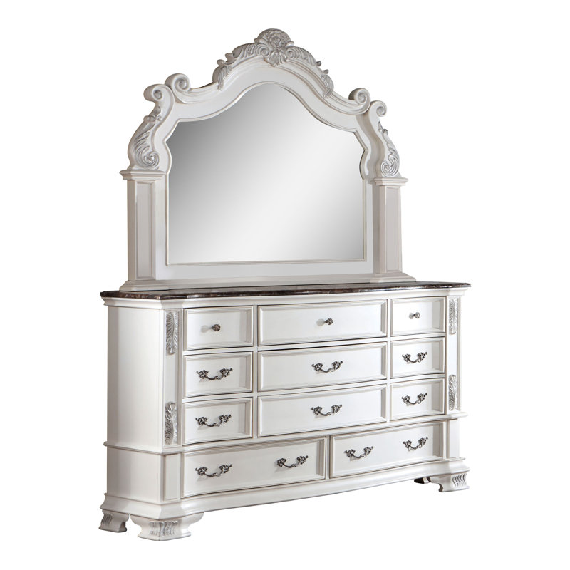 Commode 11 tiroirs avec miroir Tarver