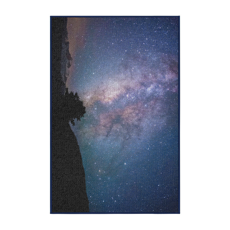 Tapis bleu avec espace 20, Rectangle 5 pi x 7 pi