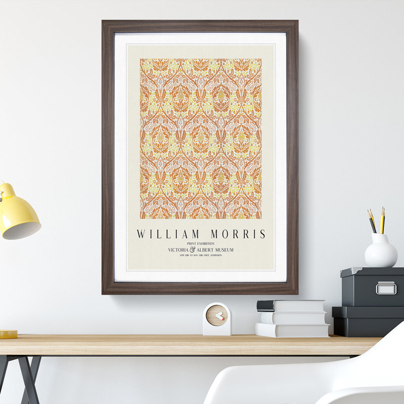 Golden Bough by William Morris - Single Picture Frame Print, 65cm H x 48cm W x 2cm D, Walnut Framed