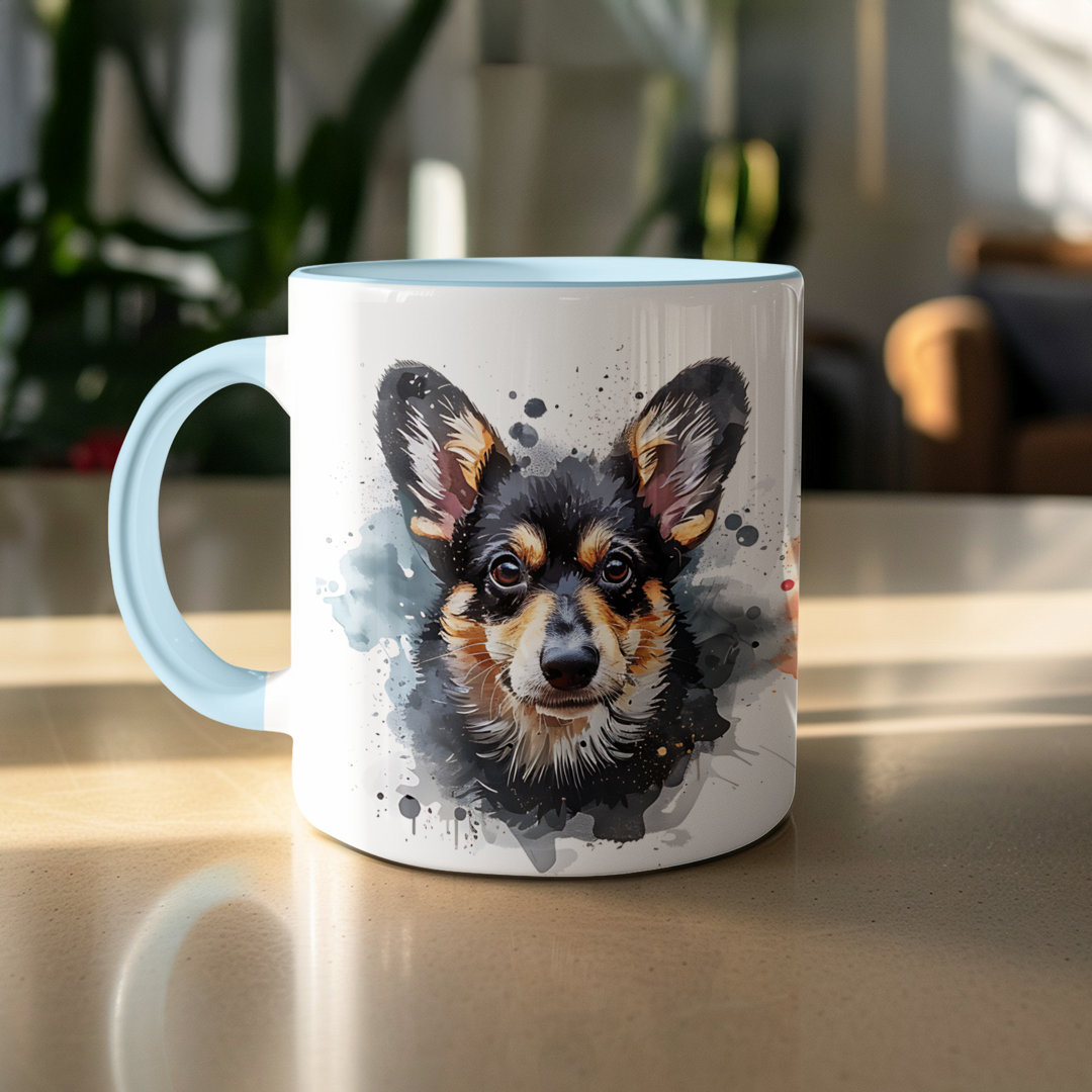 Adorable Watercolor Poodle Dog Design 11oz Coffee Mug