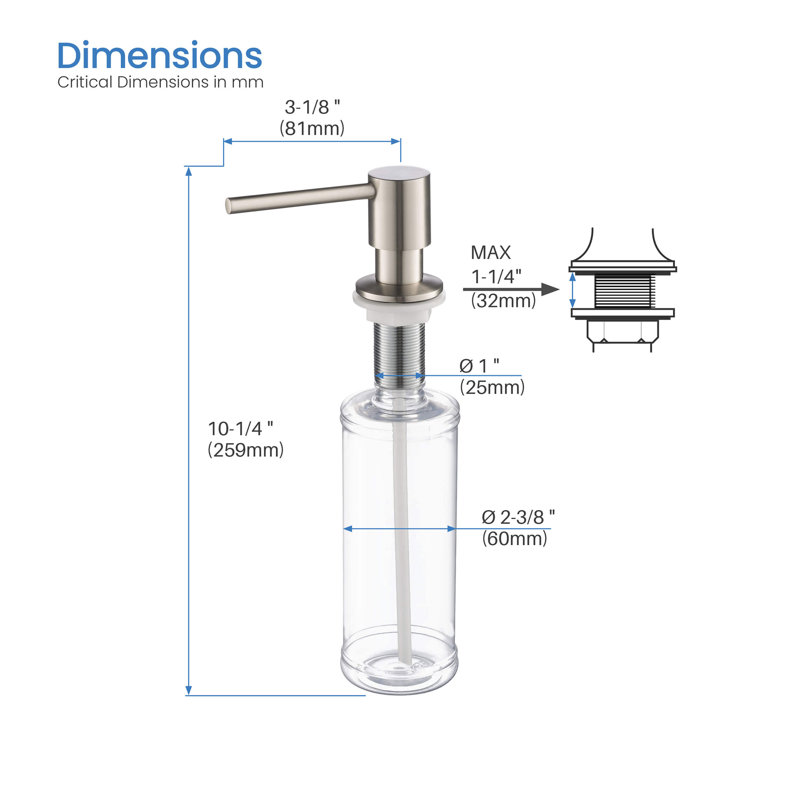 Bari Pull Down Single Handle Kitchen Faucet with Soap Dispenser, Brushed Nickel