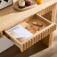 Console moderne avec tiroir - Table d'entrée à rayures verticales pour salon, couloir, vestibule ou bureau