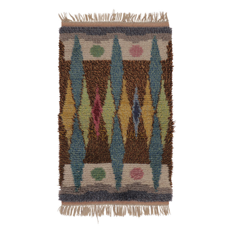 Scandinavian One-of-a-Kind 2’7”x4’2” Hand Knotted Area Rug