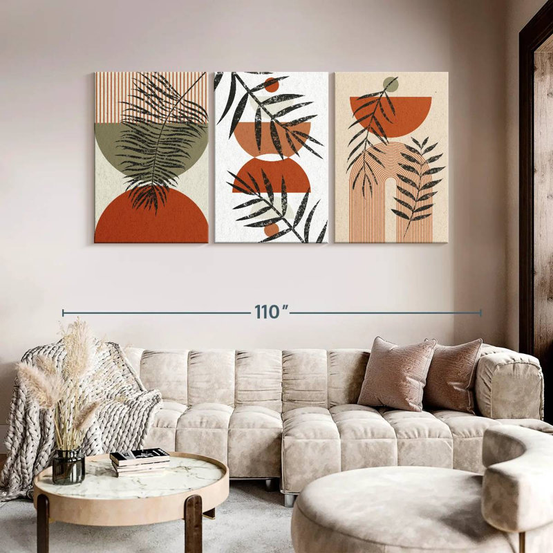 «Nature Geometric Abstract III», reproduction sur toile, H 45 po x l 92 po x P 1,25 po