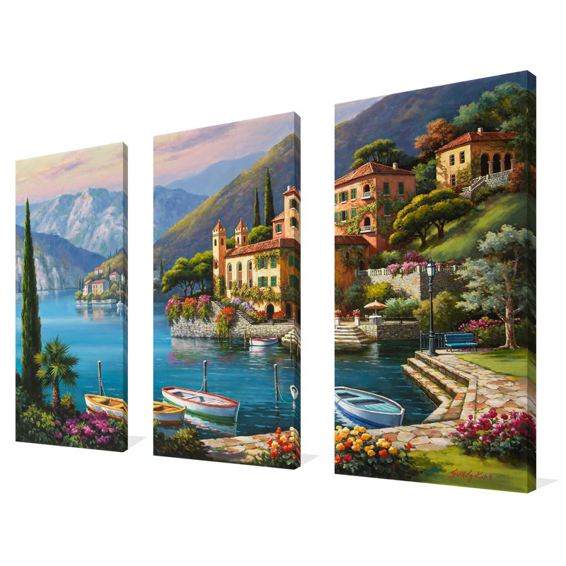 "Villa Bella Vista", ensemble de 3 impressions sur toile