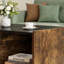 Ensemble de 3 pièces pour salon : table basse industrielle avec porte cannelée et tablette ouverte, 2 tables d'appoint avec tablette ouverte et 2 tiroirs en maille, ensemble de table basse rustique et moderne pour salon.