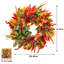 Couronne d'automne en soie artificielle 24 "avec nœud vert