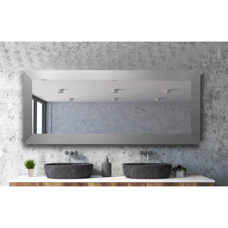Miroir de salle de bain, Argent, 33 po x 54 po