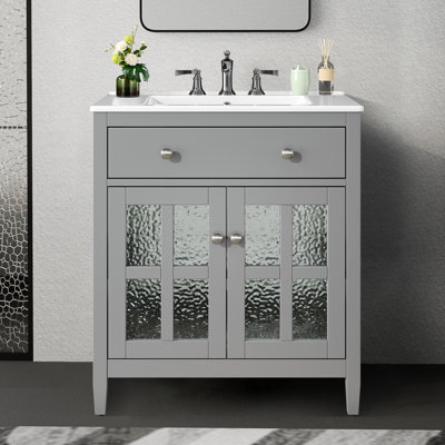 Meuble-lavabo 30 po avec lavabo en céramique