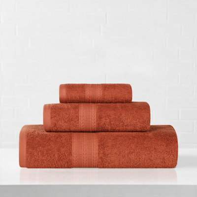 Asleigh 3-Piece Chevron Cotton Towel Set