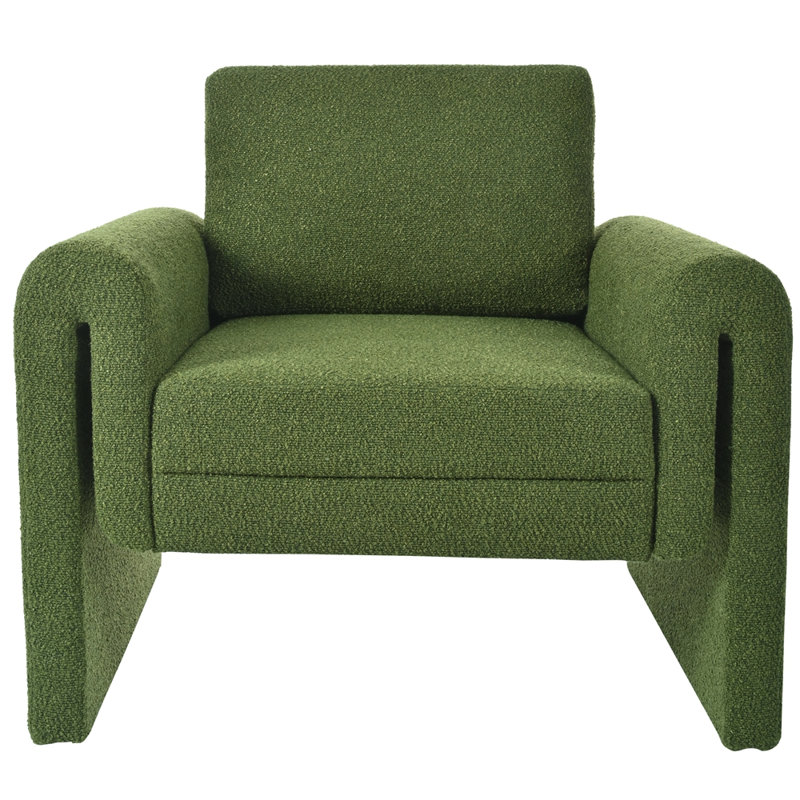 Chaise d'appoint rembourrée Modern, Vert