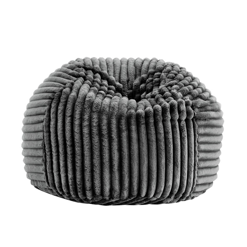 40" Memory Foam Lounger with Plush Minky Removable Cover, Gray Polyester