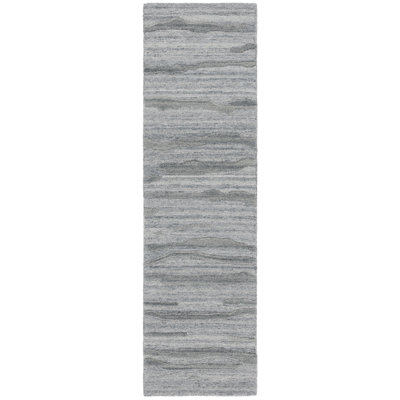 Mariand Abstract Hand Tufted Wool/Cotton Abstract Rug in Gray
