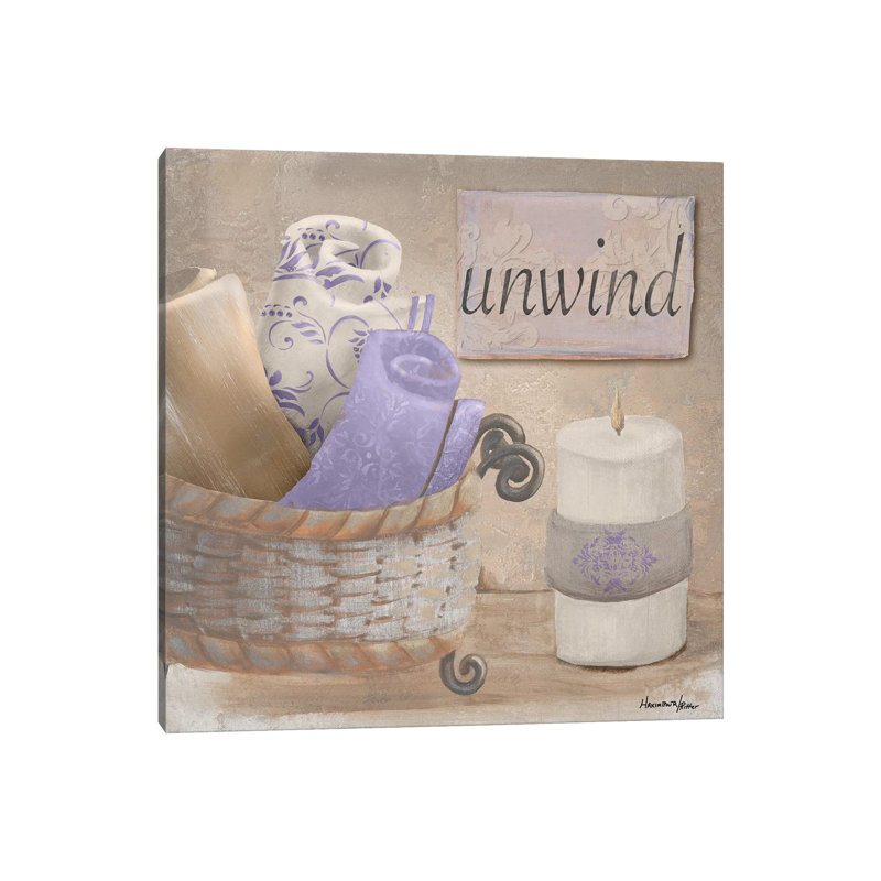 Lavender Bath I by Hakimipour-Ritter - Wrapped Canvas Painting, 93.98 cm H x 93.98 cm W x 1.91 cm D