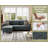 78'' Upholstered Sofa Couch With Movable Ottoman-113069411