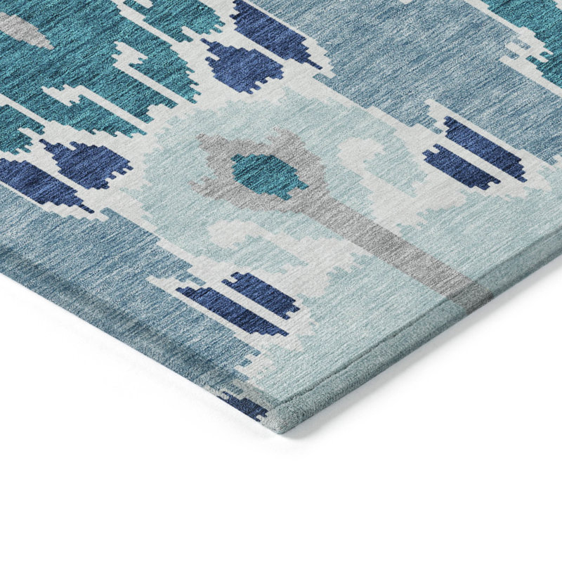 Tapis d'entrée / extérieur antidérapant Caziyah, Rectangle 1 pi 8 po x 2 pi 6 po