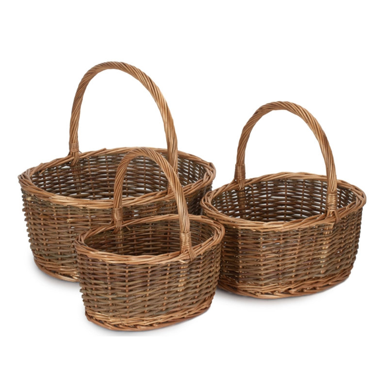 Wicker Laundry Set with Handles