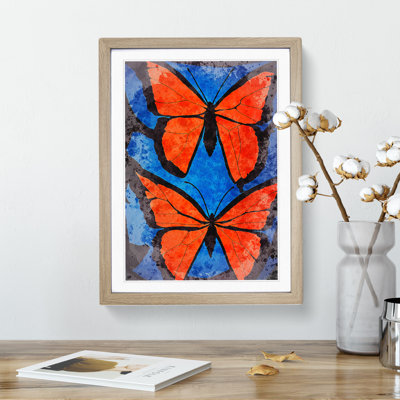 XV1022-5099X Watercolour Butterflies No.1 - Single Picture Frame Print