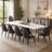 8-Piece Dining Set Featuring A 78.7"-110.2" Extendable Sintered Stone Dining Table And 8 Faux Leather Dining Chairs-34147128