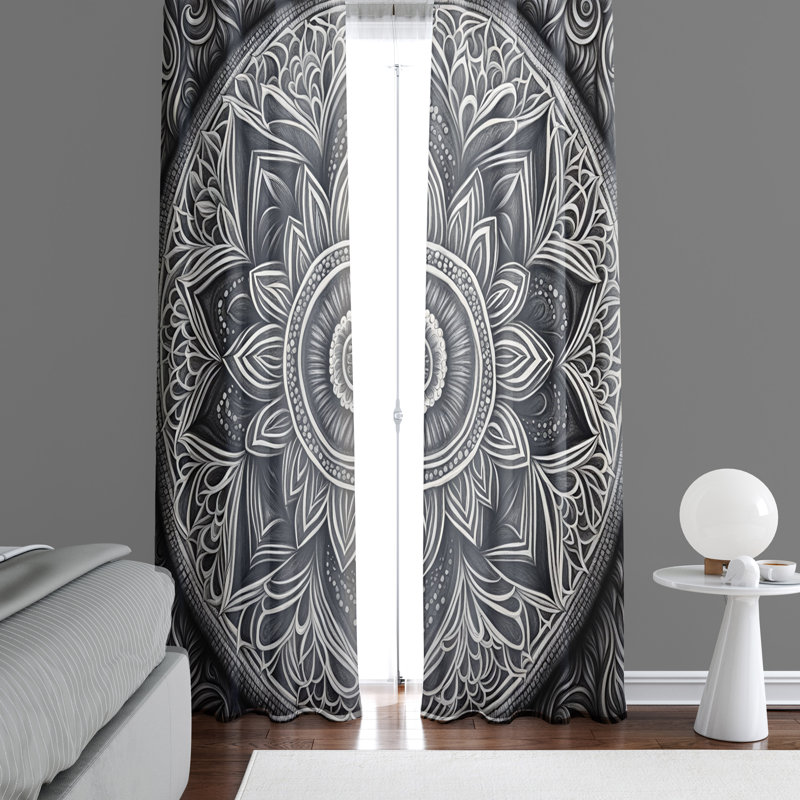 Paire de rideaux semi-transparents en polyester Drex, L 56 po x L 78 po