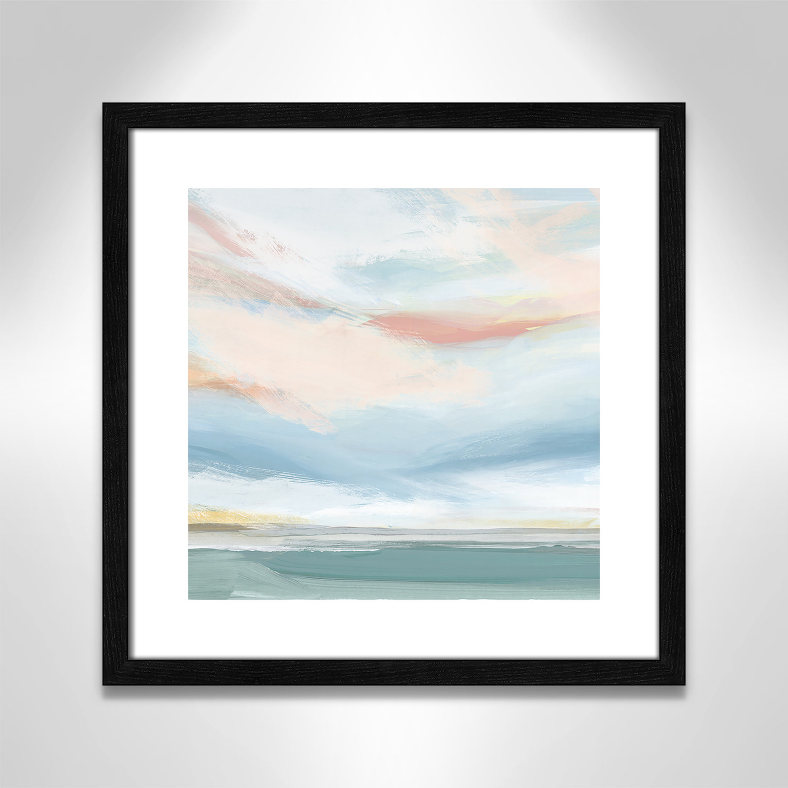 Delphi "Sweetness I" Painting by Isabelle Z, 18.25" H x 18.25" W x 0.75" D, Black Wood Framed Paper