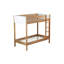 Lit superposé simple tapissier au-dessus du lit - Confort polaire, durabilité en bois d'hévéa, garde-corps, rangement spacieux sous le lit