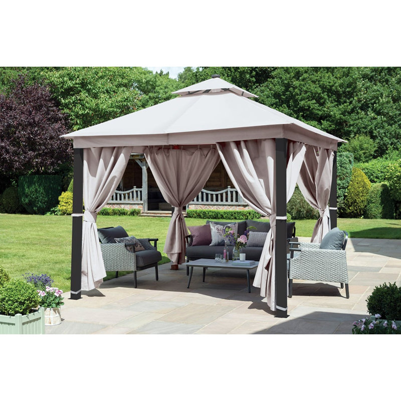 Roselyn 3 x 3m Metal Patio Gazebo