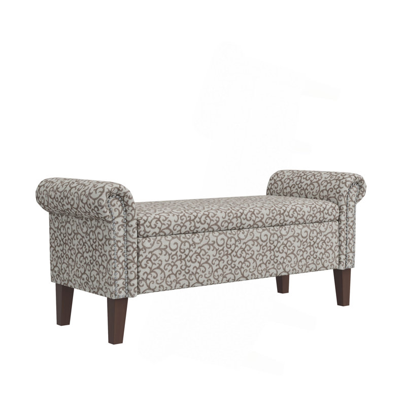 Repose-pieds avec rangement Conrad (SEULEMENT OTTOMAN), Beige