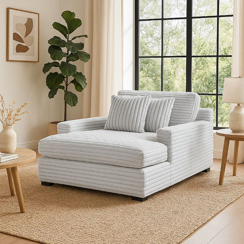 Fauteuil Man Wah Presley, Gris clair