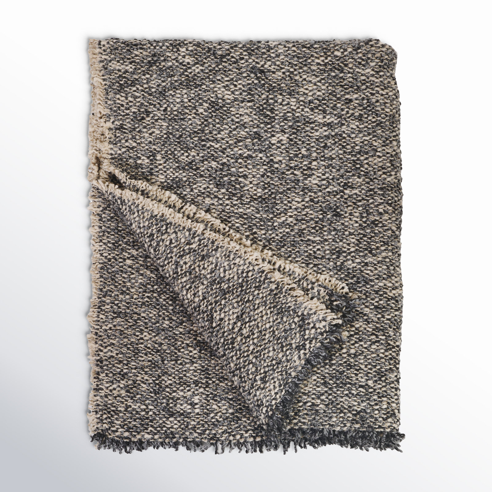 Brentwood Hand Woven Throw Blanket, Steel
