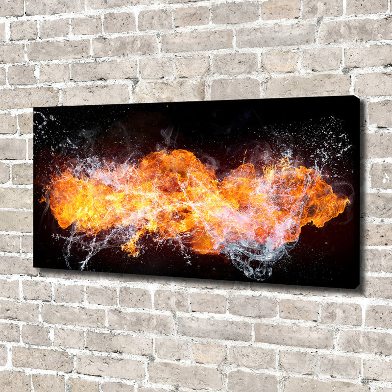 Fire Versus Water - Wrapped Canvas Print